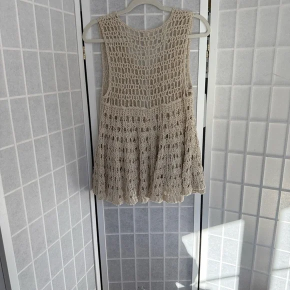 Free People Cream Knit Tank Top - Picture 5 of 7